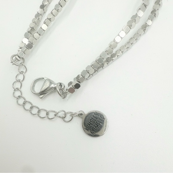 Kinsley Armelle SILVER CRUSH Silver Plated Adjustable BRACELET - Picture 6 of 8